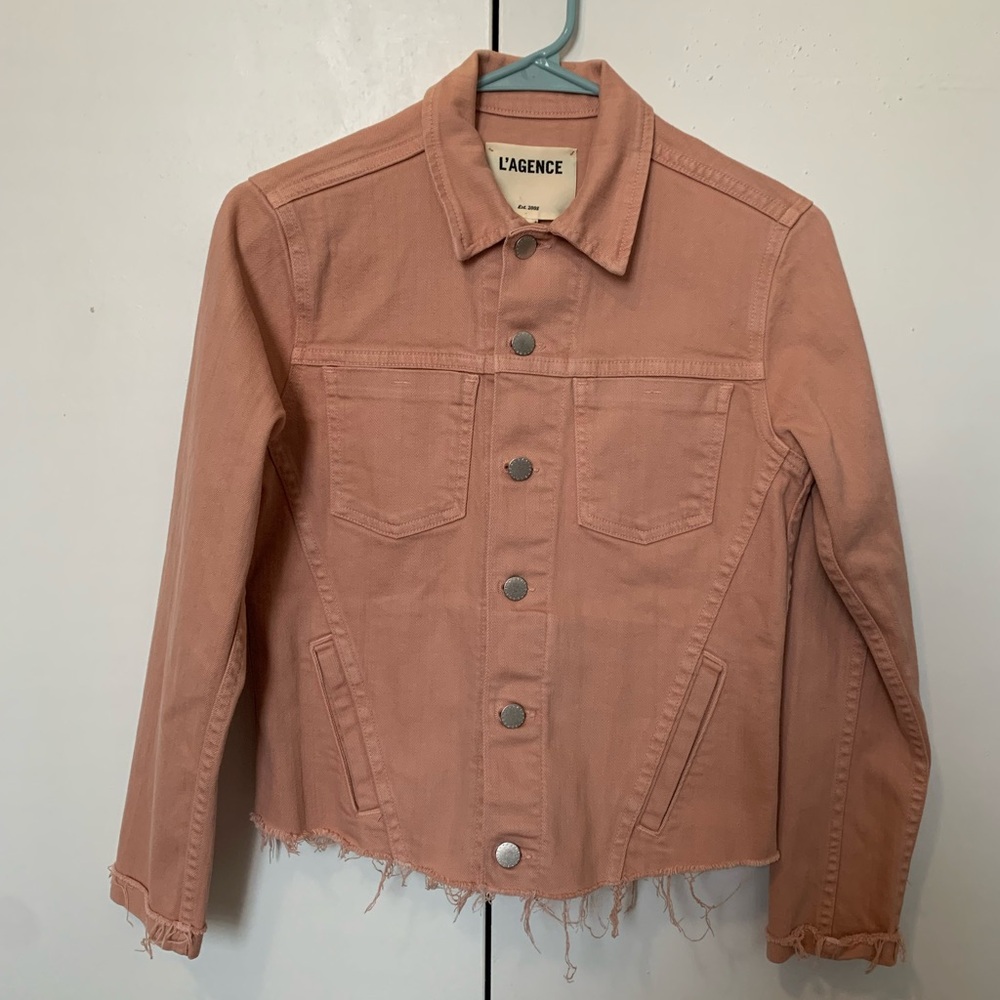 L’ Agence Janelle Cropped Denim Jacket